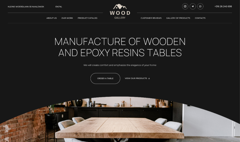 Website image Wood-gallery